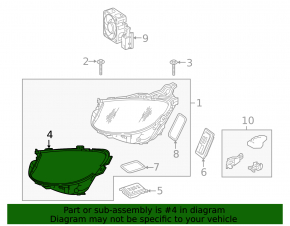 Front left headlight seal Mercedes W213 E 21-23