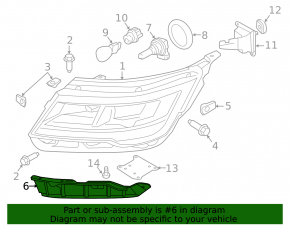 Headlight mount lower left Ford Explorer 16-19