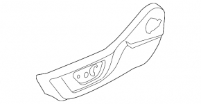 Side passenger seat trim right Ford Mustang mk6 18- black, scratches
