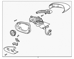 Lincoln Corsair 20-26 right side mirror assembly with turn signal, camera