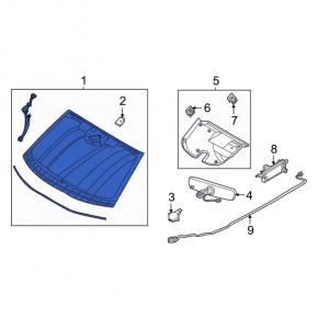Ford Mustang Mach-E 21-23 windshield for panoramic roof, heated