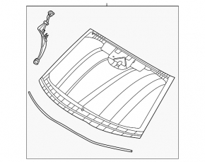 Ford Mustang Mach-E 21-23 windshield for panoramic roof, heated
