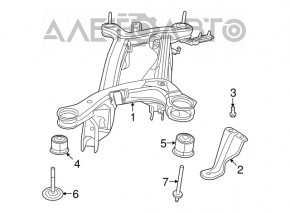 Rear subframe Dodge Journey 11- FWD