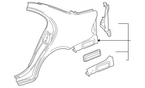 Mercedes W211 green rear left quarter wing