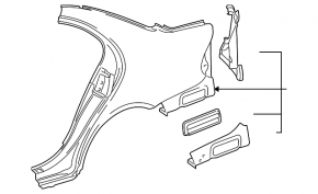 Mercedes W211 green rear left quarter wing