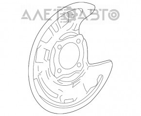 Brake Disc Cover Rear Right Mercedes GLA 14-20 AWD