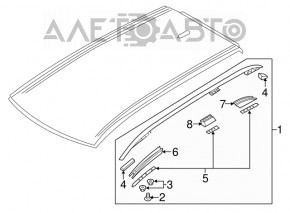 Railing longitudinal right Volvo XC90 16-22 chrome, scratches