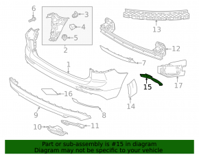 Rear left fender arch extension Volvo XC60 18-25