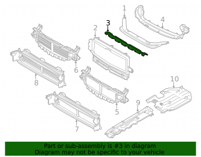 Upper radiator deflector Volvo XC60 22-25 R-Design
