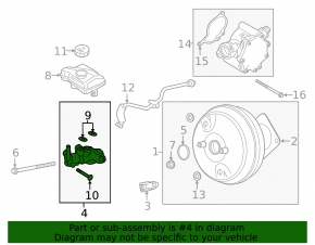 Brake Master Cylinder Volvo V90 17-22 usa