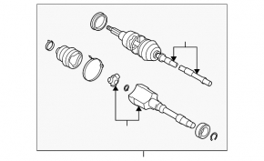 Drive half shaft front left Lexus IS250 06-13 AWD GSP