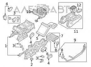 Rear heater assembly Audi Q7 16- for 4-zone control