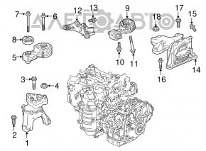 Right Lower Engine Mount Bracket Honda Accord 18-22 1.5T