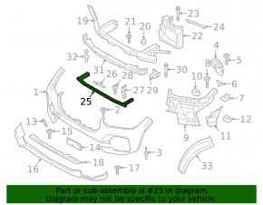 Front bumper reinforcement lower BMW X7 G07 19-
