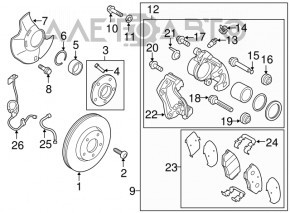 Brake Disc Cover Front Right Kia Optima 11-16