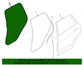 Door seal rear left BMW X7 G07 19-