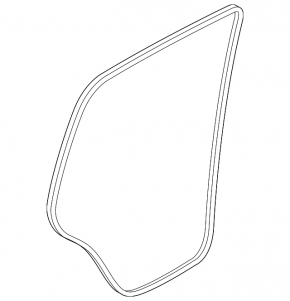 Rear left door seal for VW Tiguan 18-24