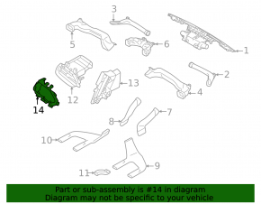 Right front panel air vent trim for Subaru Forester 25-26 black