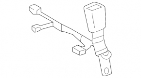 Driver's seat belt latch Lexus RX350 RX450h 16-22 black