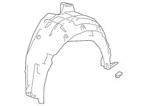 Rear left fender liner for Honda Accord 18-22 EX-L, Hybrid, Touring, torn