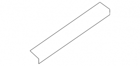 Nissan Murano z52 15-16 black 2-stripe inner front right door sill trim