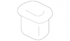 Upper left radiator mount for Audi E-Tron 19-23 with bushing, rubber + plastic