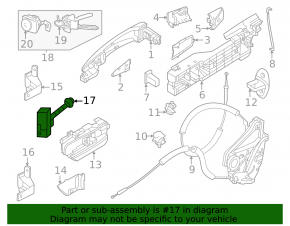 Front left door stop for Nissan Ariya 23-25