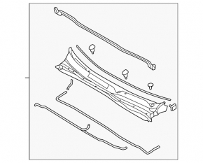 Windscreen wiper grille plastic Hyundai Azera 12-17
