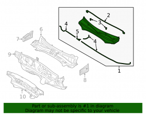 Plastic windshield wiper grille for Hyundai Palisade 20-25