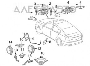Speaker with tweeter in the dashboard right Lexus GS300 GS350 GS430 GS450h 06-09 Mark Levinson