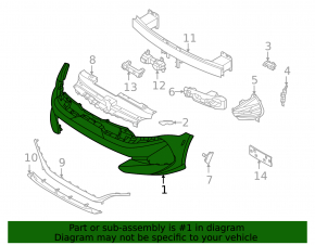 Kia K5 21-24 GT Line bare front bumper, without camera