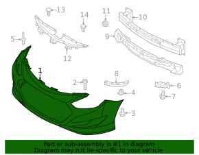 Bare front bumper for Hyundai Sonata 2014-2015 with hook