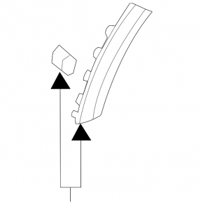 Rear left fender arch trim for Kia Niro 19-22 EV, on the bumper