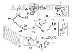 Upper cooling pipe Audi A4 B8 08-16 2.0T