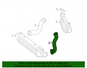 Intercooler pipe left Mercedes W212 11-13 3.0T