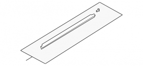 Molding door-glass central front left Mazda6 03-08