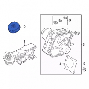 Ford Escape MK4 20-25 Hybrid Master Cylinder Reservoir, Plug-In