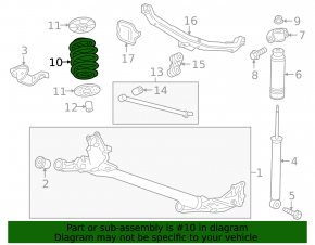 Rear right spring Chevrolet Cruze 11-16