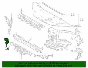 Right radiator deflector for Lexus LX 22-26