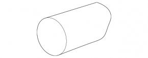Left muffler tip Lexus IS 11-13