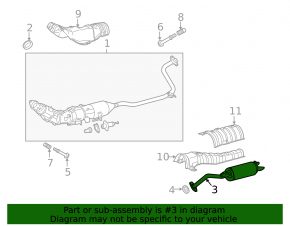 Muffler rear part with barrel Toyota Prius 30 10-15 rusty