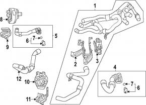Auxiliary cooling pump bracket for Volkswagen ID.4 21-25 AWD, type 1