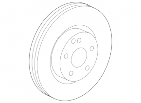 Front left brake disc Mercedes W221 335mm
