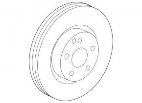 Front left brake disc Mercedes W221 335mm