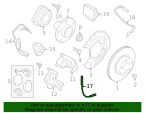Brake hose rear left BMW X3 F25 11-17