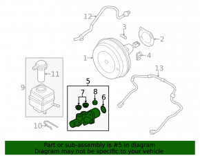 Master brake cylinder BMW 5 F10 11-16 with reservoir
