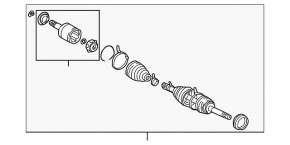 Front left half-shaft drive for Lexus LX 98-07
