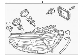 Front right headlight Audi A6 C7 12-15 prerest xenon
