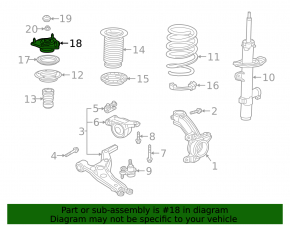 Front left shock absorber mount for Acura RDX 19-25