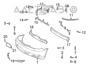 Toyota Camry v30 front bumper reinforcement